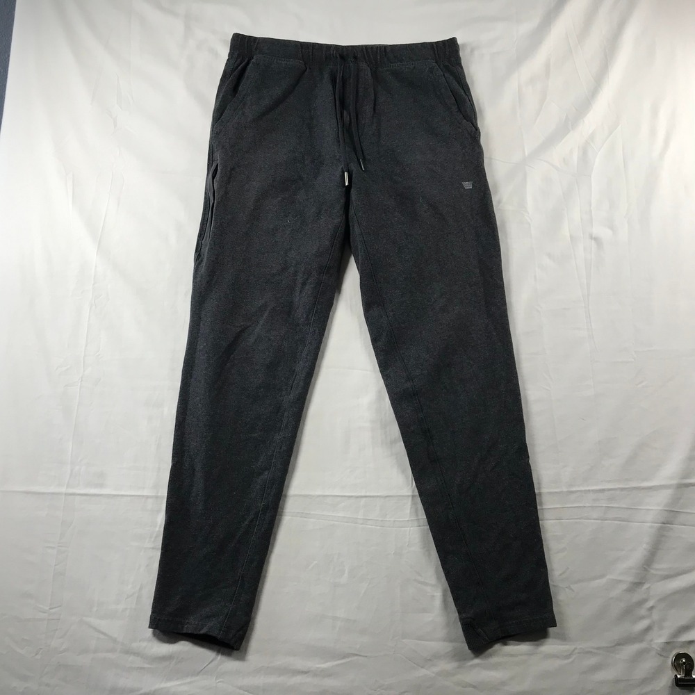 Mack Weldon Ace Sweatpants Mens Medium Tall Charcoal Grey Tapered Joggers French